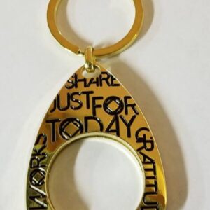 Medallion Keychain Holder – Gold Black Fill